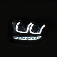 Load image into Gallery viewer, ANZO 14-18 Toyota Tundra w/ LED DRL Projector Headlights w/ U-Bar Switchback Black w/ DRL