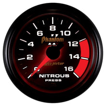 Load image into Gallery viewer, Autometer Phantom II 2-1/16in 0-1600 PSI Electrical Nitrous Pressure Gauge