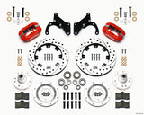 Wilwood Forged Dynalite Front Kit 12.19in Drilled Red 65-68 Chevy Impala -Drum Spindle