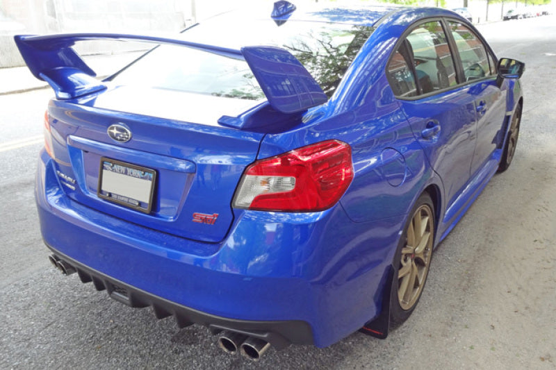 Rally Armor 15-21 Subaru WRX/STI Black UR Mud Flap w/White Logo