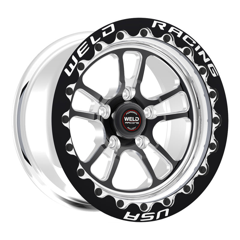 Weld S70 RT-S 17x11in / 5x115 BP / 5.8in. BS - Black Center - Polished Shell Wheel