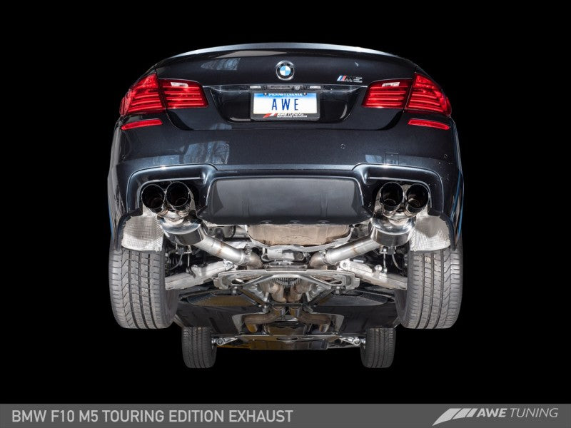 AWE Tuning BMW F10 M5 Touring Edition Axle-Back Exhaust Chrome Silver Tips