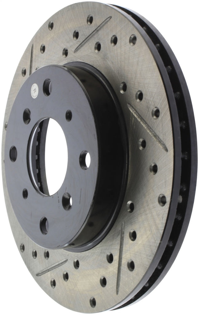 StopTech 92-96 Honda Prelude S/SE/Si Slotted & Drilled Right Front Rotor