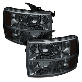 xTune Chevy Silverado 07-13 Crystal Headlights Smoked HD-JH-CS07-AM-SM