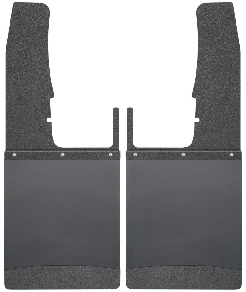 Husky Liners 09-16 Dodge Ram 1500/2500/3500 12in W Black Top & Weight Kick Back Front Mud Flaps