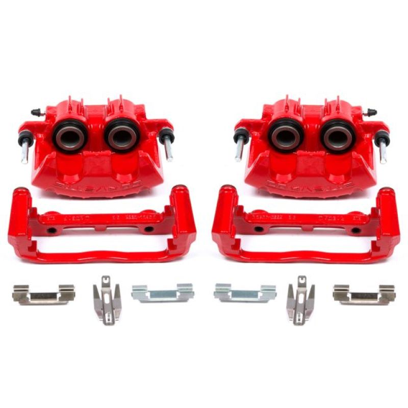 Power Stop 97-04 Chevrolet Corvette Front Red Calipers w/Brackets - Pair