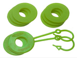 Daystar Fluorescent Green D Ring Isolator w/Lock Washer Kit