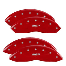 Load image into Gallery viewer, MGP 4 Caliper Covers Engraved Front &amp; Rear MGP Red finish silver ch