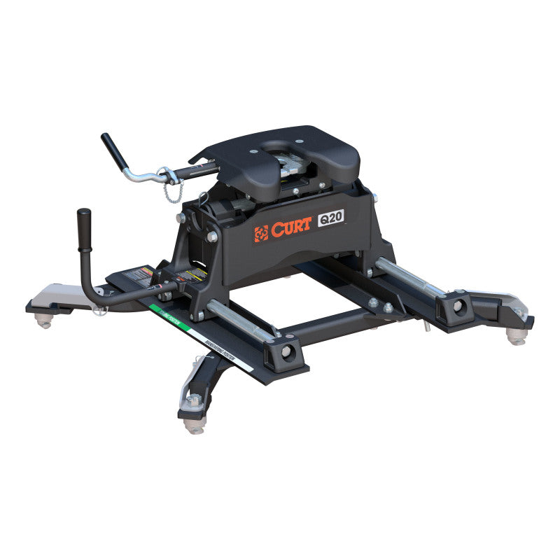 Curt Q20 5th Wheel Hitch w/Roller and Ram Puck System Adapter