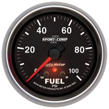 Load image into Gallery viewer, Autometer Sport-Comp II 2-5/8in 0-100 PSI Full Sweep Electronic Fuel Pressure Gauge