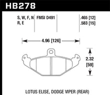 Load image into Gallery viewer, Hawk 05 Lotus Elise HP+ Street Rear Brake Pads