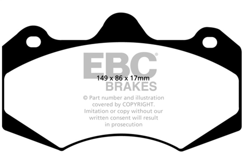 EBC 01-04 Aston Martin Vanquish 5.9 (AP Caliper) Orangestuff Front Brake Pads