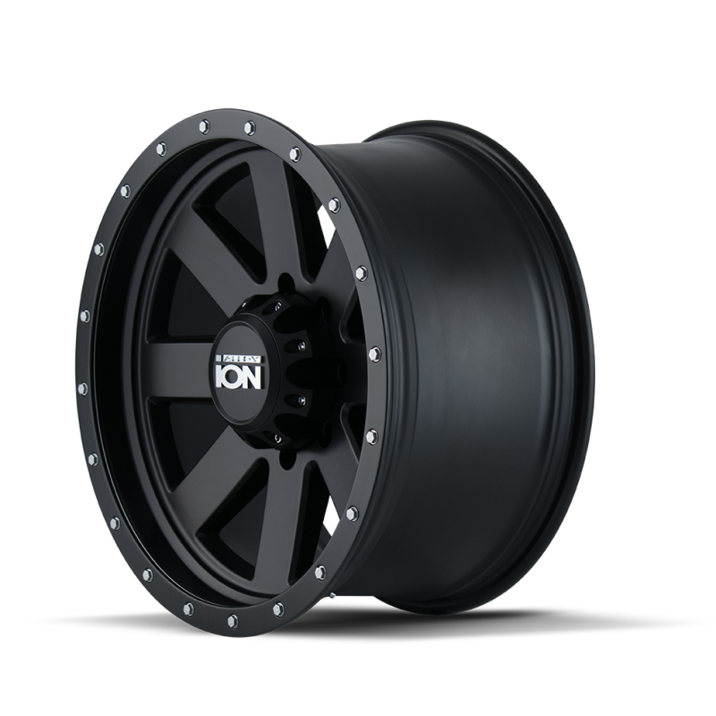 ION Type 134 17x8.5 / 5x139.7 BP / -6mm Offset / 108mm Hub Matte Black/Black Beadlock Wheel