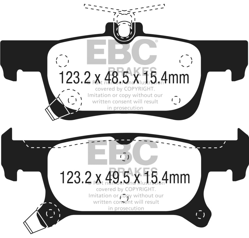 EBC 2016+ Buick Envision 2.0L Turbo Greenstuff Rear Brake Pads