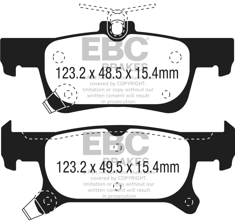 EBC 2016+ Buick Envision 2.0L Turbo Redstuff Rear Brake Pads