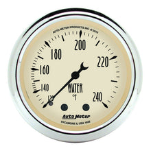 Load image into Gallery viewer, Autometer 2-1/16 inch Mechanical Antique Beige Water Temp Gauge 120-240 Deg F