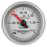 Autometer Ultra-Lite II Gauge Vac/Boost 2 1/16in -1 - +2 Bar Mechanical Ultra-Lite II