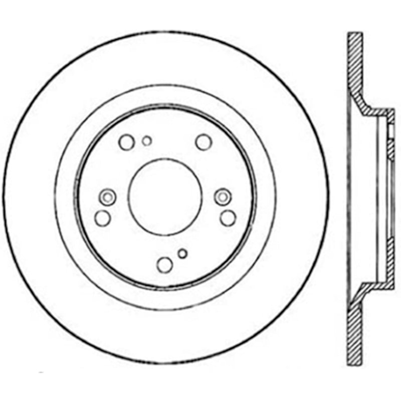 Stoptech 00-09 Honda S 2000 Rear Performance Cryo Rotor