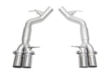 SOUL 12-18 BMW F06 / F12 / F13 M6 Resonated Muffler Bypass Exhaust - 3.5in Strght Cut Brushed Tips