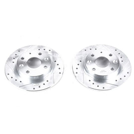 Power Stop 90-93 Mazda Miata Rear Evolution Drilled & Slotted Rotors - Pair