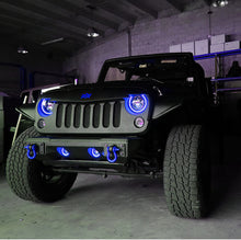Load image into Gallery viewer, Oracle 7in High Powered LED Headlights - Black Bezel - ColorSHIFT 2.0
