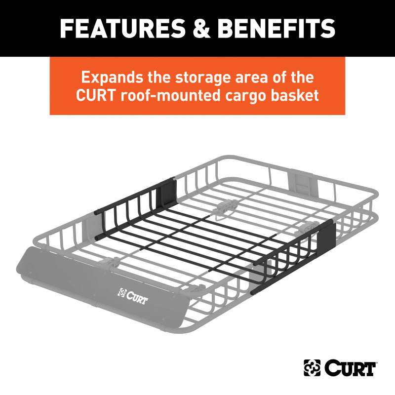 Curt 21in x 37in Roof Rack Cargo Carrier Extension