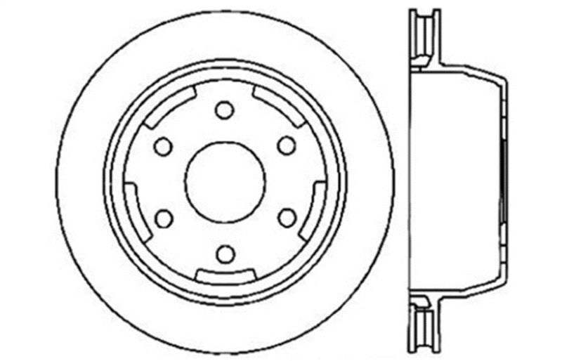 StopTech Power Slot 02-06 Escalade / 03-06 Avalance 1500 Rear Left Drilled Rotors