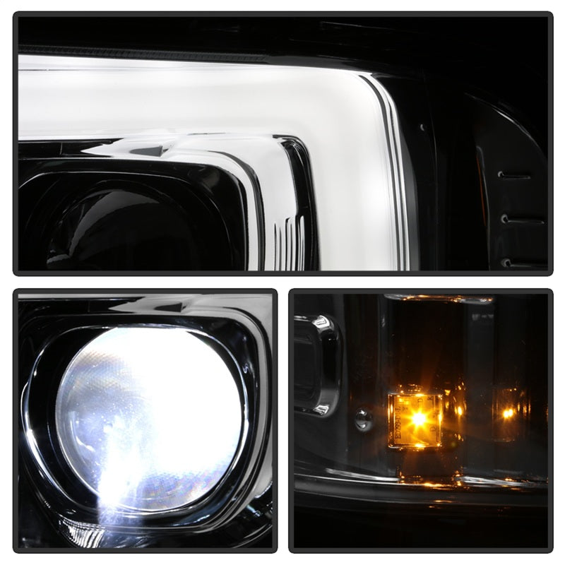 Spyder Platinum Ford F250/350/450 05-07 High-Power LED Module Proj. Headlights-Chrome (PRO-YD-FS05V2