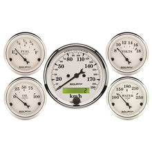 Load image into Gallery viewer, Autometer Old Tyme White 5 Pc Kit-Elec Speed(Km/H)/Elec Oil Press/Water Temp/Volt/Fuel Level