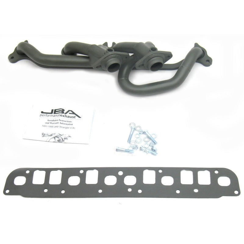 JBA 00-06 Jeep Wrangler 4.0L 1-1/2in Primary Ti Ctd Cat4Ward Header