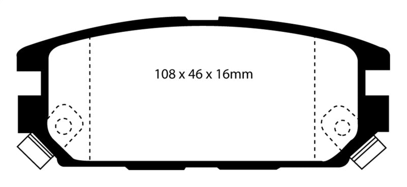 EBC 91-93 Dodge Stealth 3.0 4WD Yellowstuff Rear Brake Pads