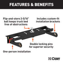 Load image into Gallery viewer, Curt 15-19 Chevrolet Silverado 3500 HD Double Lock EZr Gooseneck Hitch Kit w/Brackets