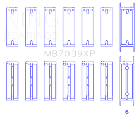 King Engine Bearings BMW M20/M50 2.0L/2.5L/2.7L (Size 0.25) Performance Main Bearing Set
