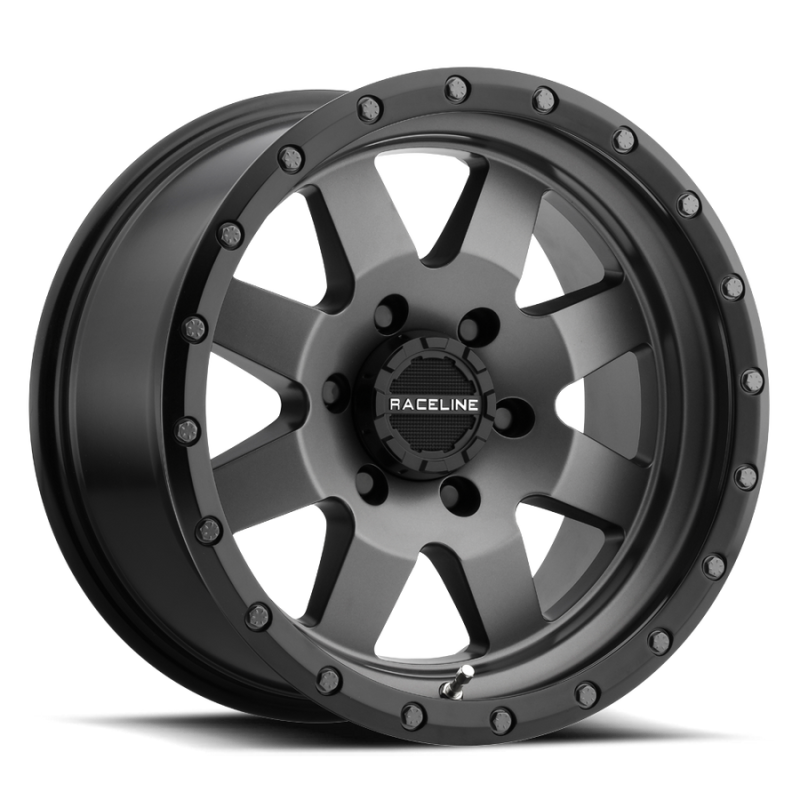 Raceline 935G Defender 17x9in / 8x165.1 BP / 0mm Offset / 130.81mm Bore - Gunmetal Wheel