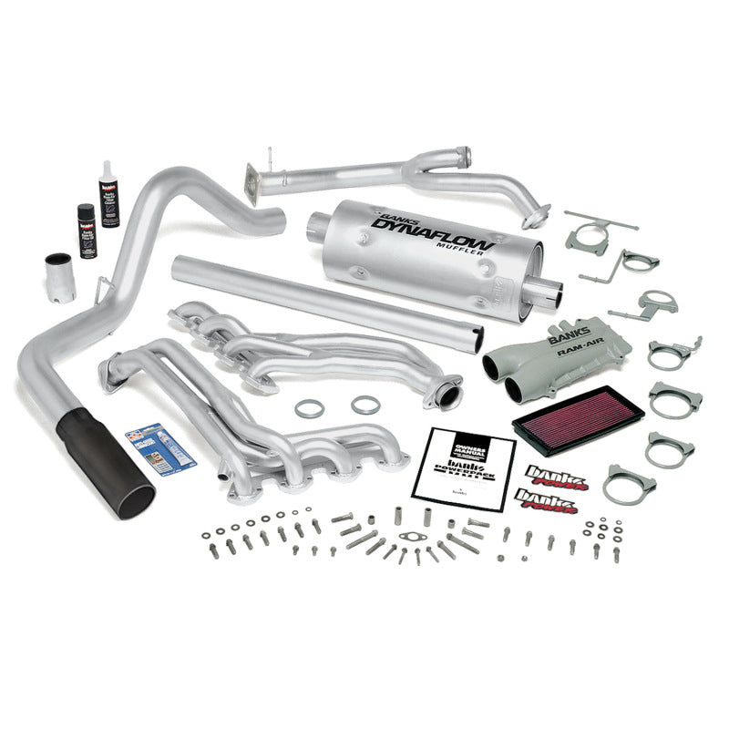 Banks Power 89-93 Ford 460 Std Cab Man PowerPack System - SS Single Exhaust w/ Black Tip