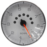 Autometer Spek-Pro Gauge Tachometer 5in 8K Rpm W/Shift Light & Peak Mem Silver/Chrome