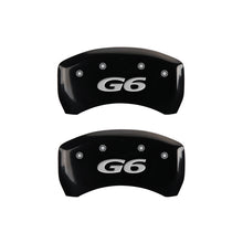 Load image into Gallery viewer, MGP 4 Caliper Covers Engraved Front Pontiac Engraved Rear G6 Black finish silver ch