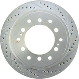 StopTech 10-19 Lexus GX / Toyota 4Runner Select Sport Slotted & Drilled Rear Left Rotor
