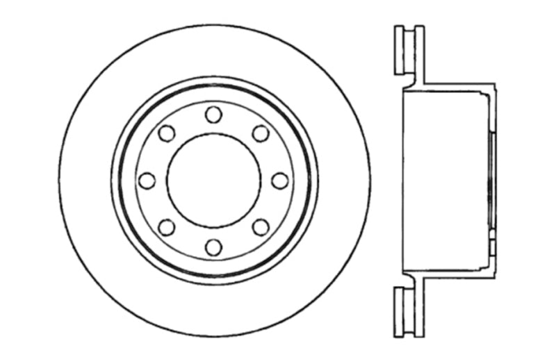 StopTech 05-09 Ford F250/F350 Rear Left Slotted & Drilled Rotor