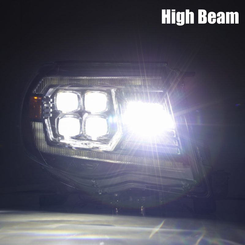 AlphaRex 05-11 Toyota Tacoma NOVA LED Projector Headlights Plank Style Black w/Activation Light/DRL