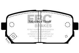 EBC 07-10 Kia Rondo 2.4 Greenstuff Rear Brake Pads