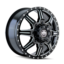 Load image into Gallery viewer, Mayhem 8101 Monstir 17x6.5 / 8x200 BP / 134mm Offset / 142mm Hub Front Black/Milled Spokes Wheel