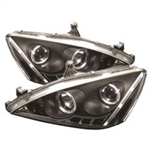 Load image into Gallery viewer, Spyder Honda Accord 03-07 Projector Headlights LED Halo Amber Reflector LED Blk PRO-YD-HA03-AM-BK