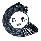 Moroso SB Ford 351W Sleeved 135 Deg Plug End Non-HEI Ultra Spark Plug Wire Set - Black