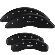 Load image into Gallery viewer, MGP 4 Caliper Covers Engraved Front &amp; Rear Bowtie Red finish silver ch