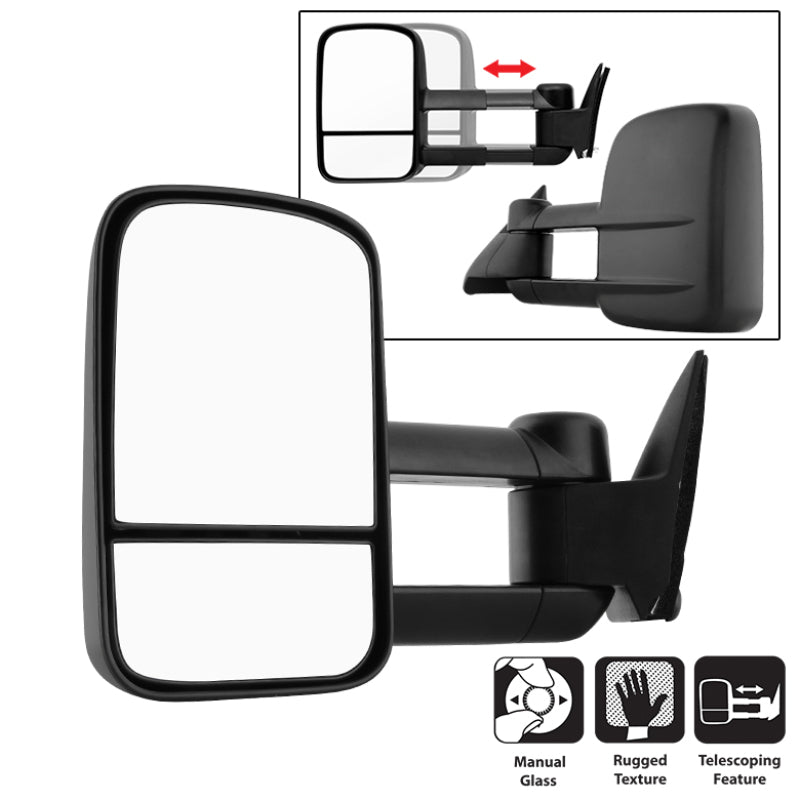 xTune Chevy C10 88-98 Manual Extendable Manual Adjust Mirror Left MIR-CCK88-MA-L