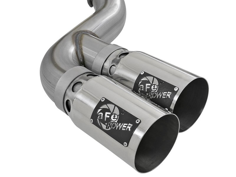 aFe Power 15-16 Ford F250/F350 6.7L Diesel Rebel XD 4in 409 SS DPF-Back Exhaust System - Pol Tips