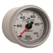 Load image into Gallery viewer, Autometer Ultra-Lite II 52mm 0-100 PSI Mechanical Oil Pressure Gauge