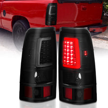 Load image into Gallery viewer, ANZO 1999-2002 Chevy Silverado 1500 LED Taillights Plank Style Black w/Smoke Lens