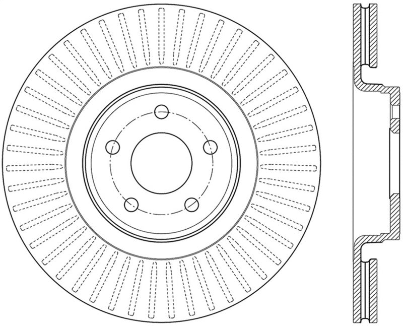 Stoptech 13-16 Ford Focus Premium Plain Front Cryo Brake Rotor